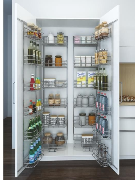 4 Tier -Cargo Duo Basket Holder Frame and Pull out basket & Door shelf- Minimum inside Carcase height - 1215 mm- For outer cabinet Width 450 mm