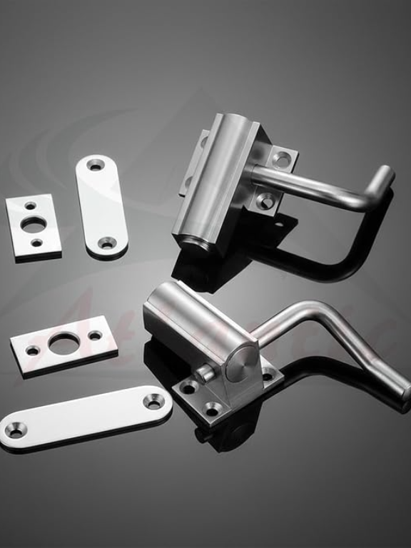 Automatic Tower Bolt, Cam Bolt , Door Latch for Wardrobes and Cabinets, Easy to Fit (Fully Brass, S.S. Finish, Pack 1 Pair of 2 Piece)