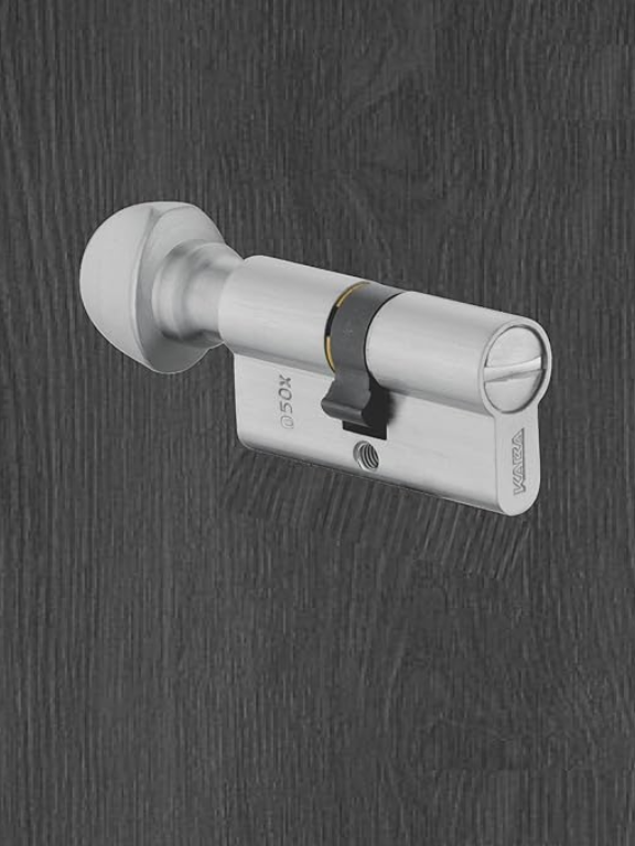 Dorset Cylinder Lock 80 mm | Coin & Knob Model| Euro Profile Cylinder Lock | Suitable for Bathroom Doors |Keyless Operation