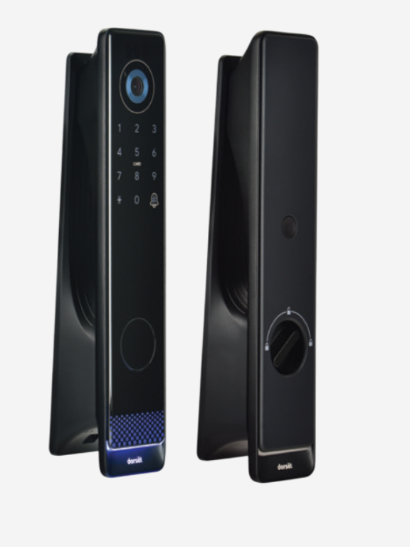 Dorset DG 404 Push Digital Door Lock with 4 Access Modes: Fingerprint, Pin, Card Key | WiFi Connectivity, Stainless Steel Deadbolt, Smart Home Compatible, 2-Year Warranty, GM Finish