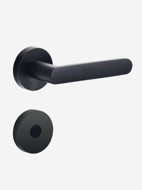 Dorset Digital Mortise handle with fingerprint lock CADILLA Black matt finish