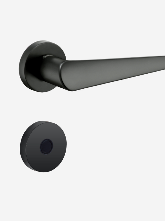 Dorset Digital Mortise handle with fingerprint lock CELISA Black matt finish