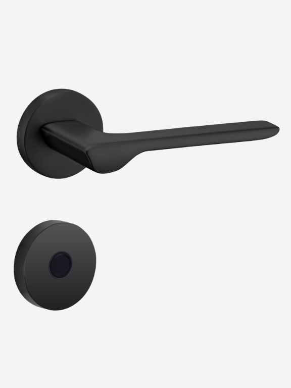 Dorset Digital Mortise handle with fingerprint lock DROP Black matt finish