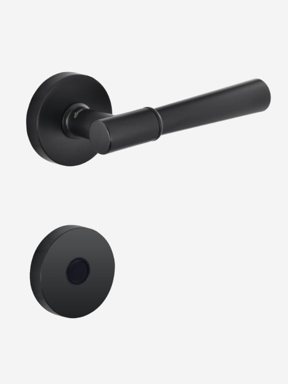 Dorset Digital Mortise handle with fingerprint lock FORTILO Black matt finish