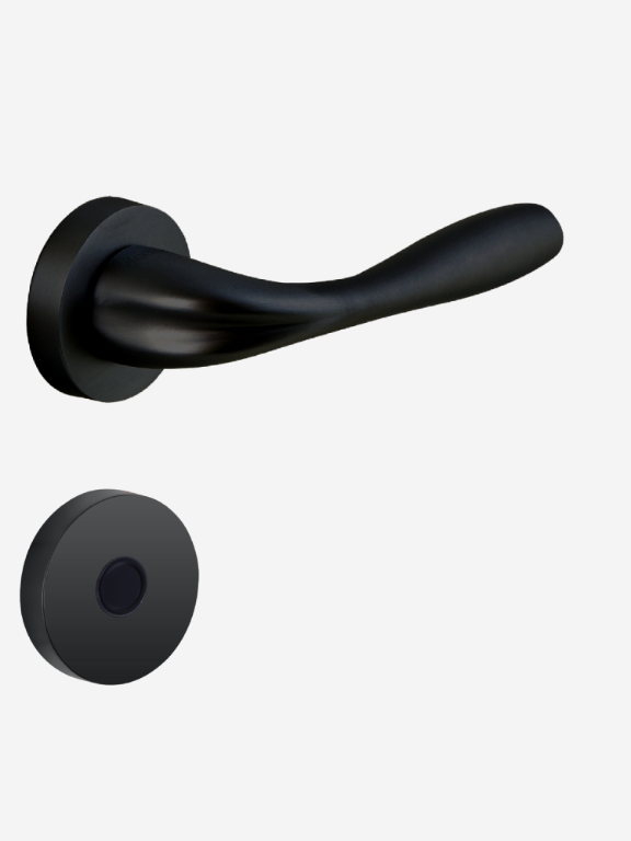 Dorset Digital Mortise handle with fingerprint lock POLAR Black matt finish