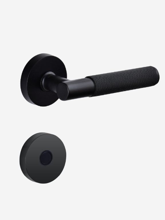Dorset Digital Mortise handle with fingerprint lock ROCCIA Black matt finish