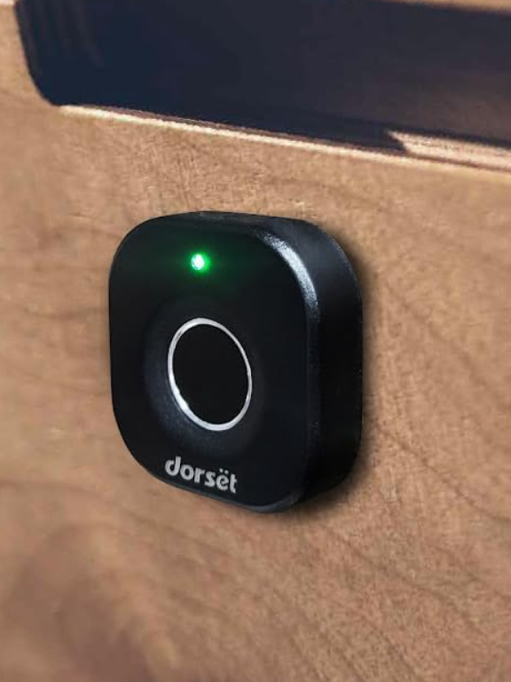 Dorset Fingerprint Drawer Lock - 20 Unique Access | Furniture Lock Fits 14–22mm Door Thickness | Smart Biometric Lock for Home & Office Security, DG 304 – Black