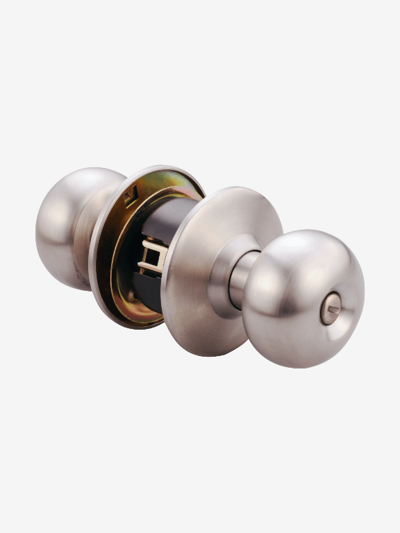 Dorset Cylindrical Lock Knob Set for Bedroom and Bathroom Doors| Privacy Tubular Knob Set for Home and Office| [ Keyless Operation ] - SS Finish