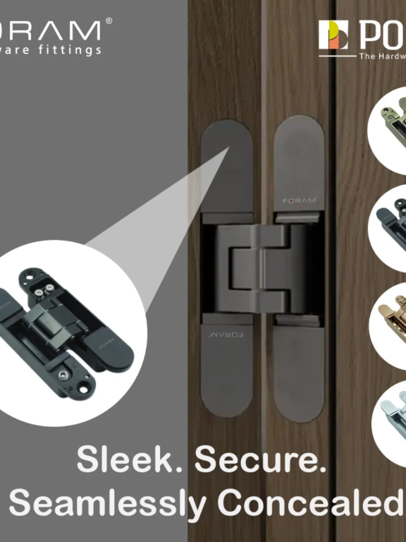 Foram 3D CON 100 Black (100 kg) Concealed Invisible Door Hinges, Mrp Per Piece