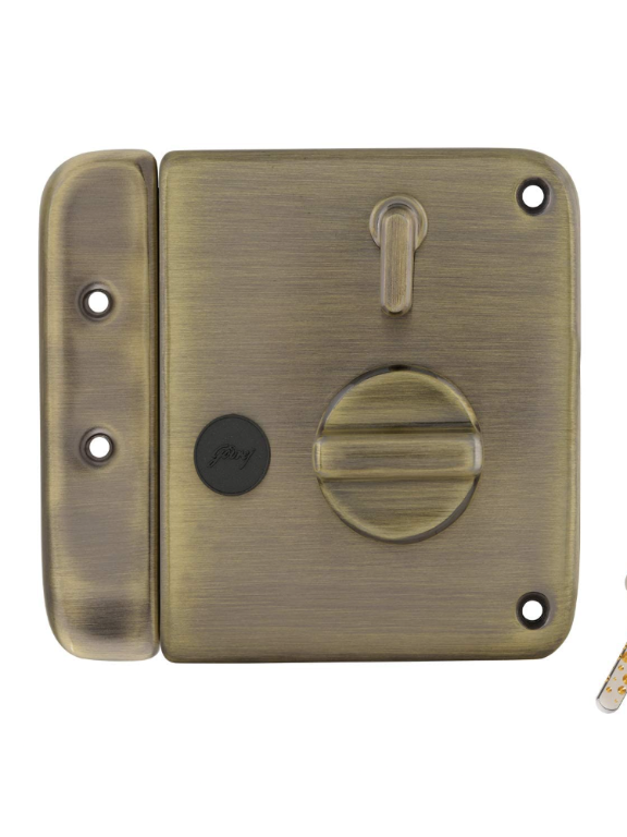 Godrej Rim Lock I Tribolt XL+ I 1CK Deadbolt I for Home Main Door 