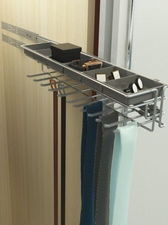 Hettich Cargo tie & belt pull out 125(W) x 500(D) x 100(H) mm