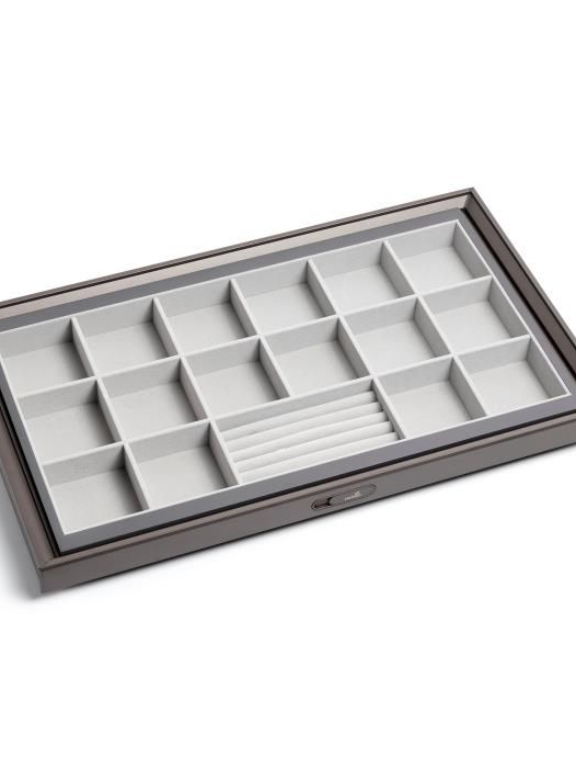 Hettich Flannelette Sorting Box 600 mm - Mocha Finish (W x D x H) - 564(W) x 460(D) x 71(H) mm