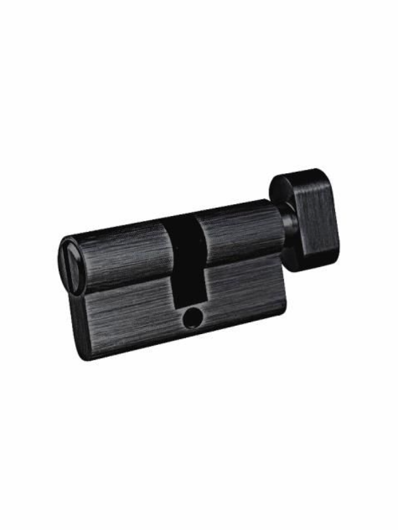 Hettich HBCL 70: One side knob and one side coin slot 70 mm, for max door thickness-50 mm Finish BL