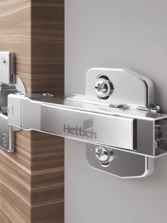 Hettich Onsys 4447i, Silent Hinge - 0 Crank Door Hinges with Mounting Plates & Cover Caps