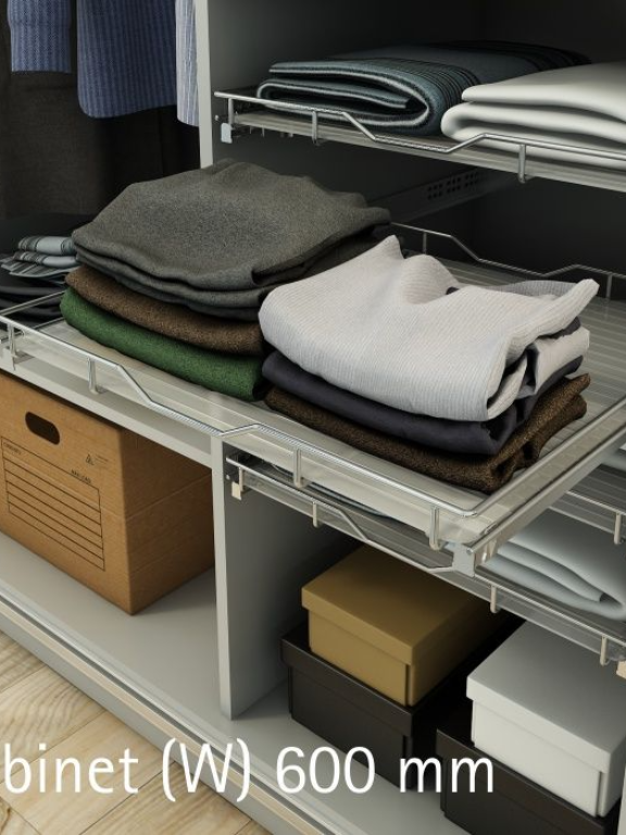 Hettich Pull Out Shelf - 536(W) x 500(D) x 41(H) mm, Cabinet 600 mm