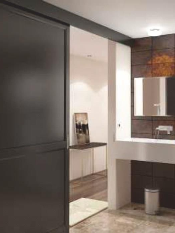 Hettich TopLine 80 Silent System: Single Profile Top Running Door - Weight 80 kg/door; Max Door Dimensions: Width1000/1500 mm (Max.) with 2000 mm runner profile