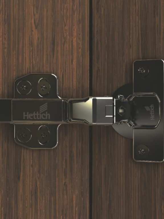 Hettich Onsys Magma Black 0Crank softclose Hinge,with 4 Hole mounting plate & cover caps