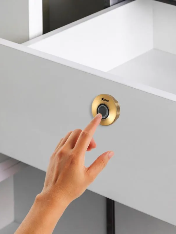 Ozone Furniture Lock with Fingerprint Access | Door Thickness: 12-25 mm | (Antique Bronze)