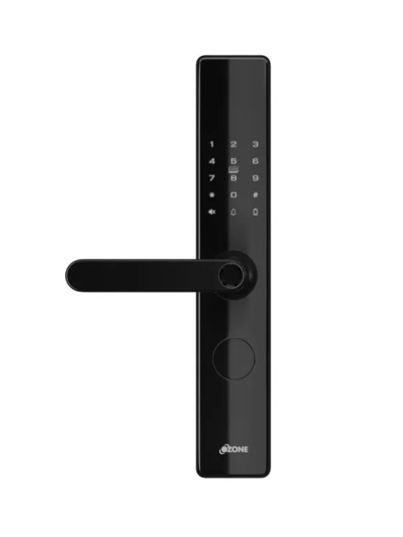 Ozone Smart Wi-Fi External Lock for Wooden & Metal Doors, 4-Way Access, OzoLife App, Fingerprint, Password, RFID Card, 35-110 mm Door Thickness, Free Installation, 2 Years Warranty