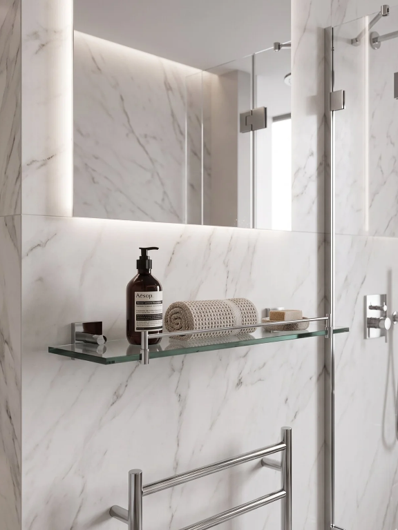 Perk Premium Glass Shelf With Frame 500 MM | Q-Prime Series