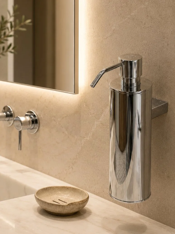 Perk Premium Round Soap Dispenser | Spanish Series