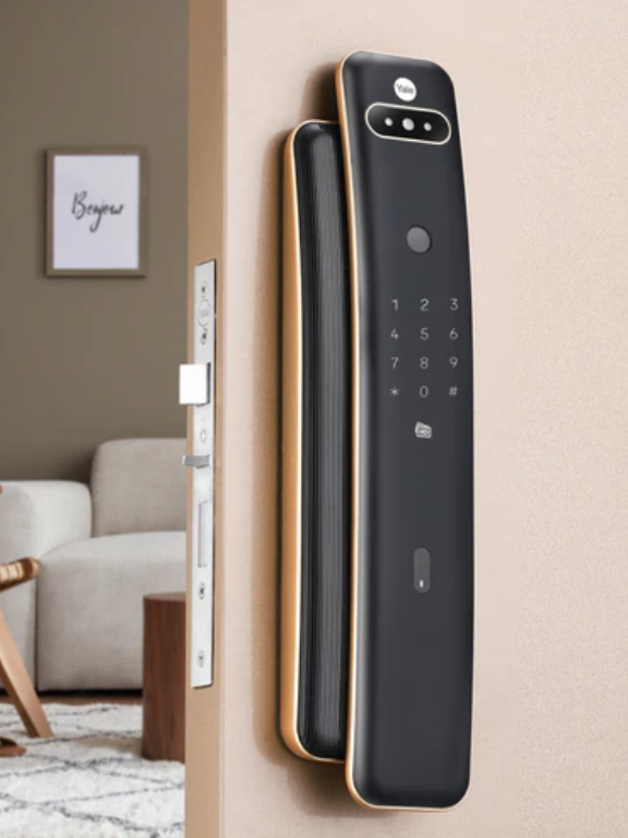 Yale Luna Pro+ Smart Lock with Face scan technology, Fingerprint, PIN, RFID and Manual Key (Bluetooth Module and Wifi Bridge Included)
