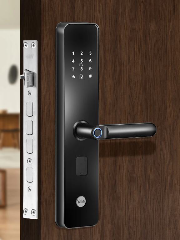 YDME100NxT Smart Door Lock, Fingerprint, PIN, RFID, Manual Key Access