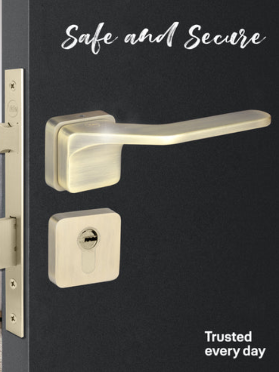 YMSL-1002-AB - Yale Marvel Series Premium Handle, With Mortise Lockbody and Euro Profile Cylinder with Dimple Keys