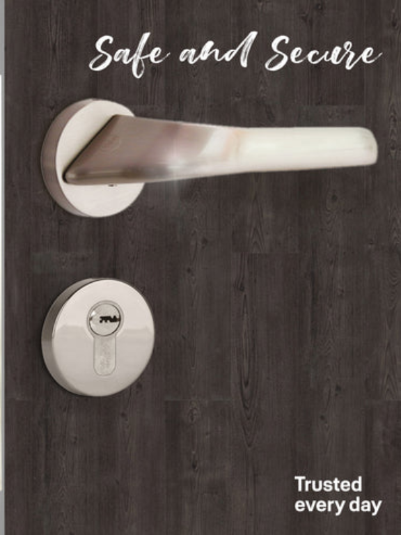 YPBL-802-SS Solid Brass Lever Handle, Satin Nickel